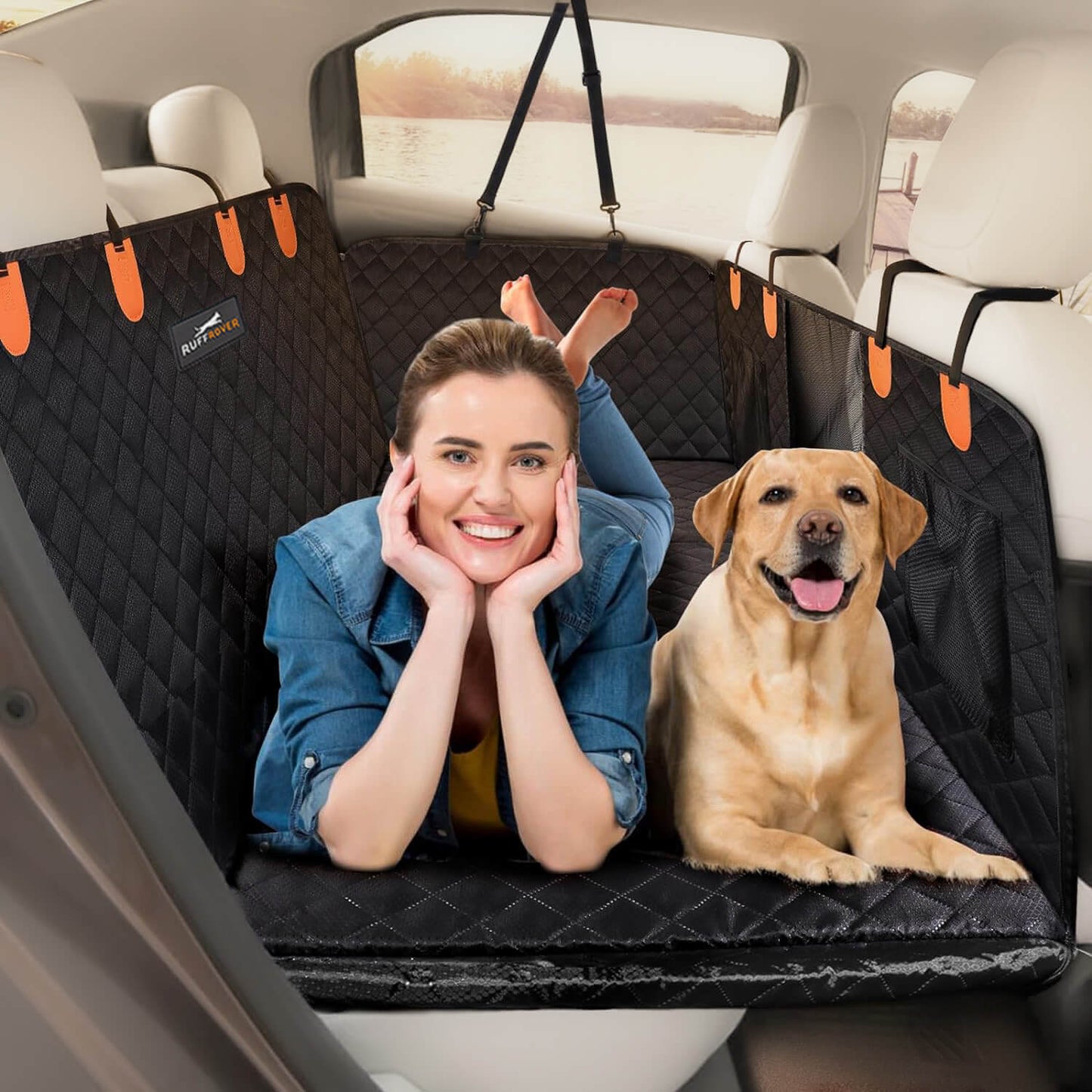 “PawGuard™ Waterproof Dog Car Seat Protector – Nonslip Travel Mat for Pets”