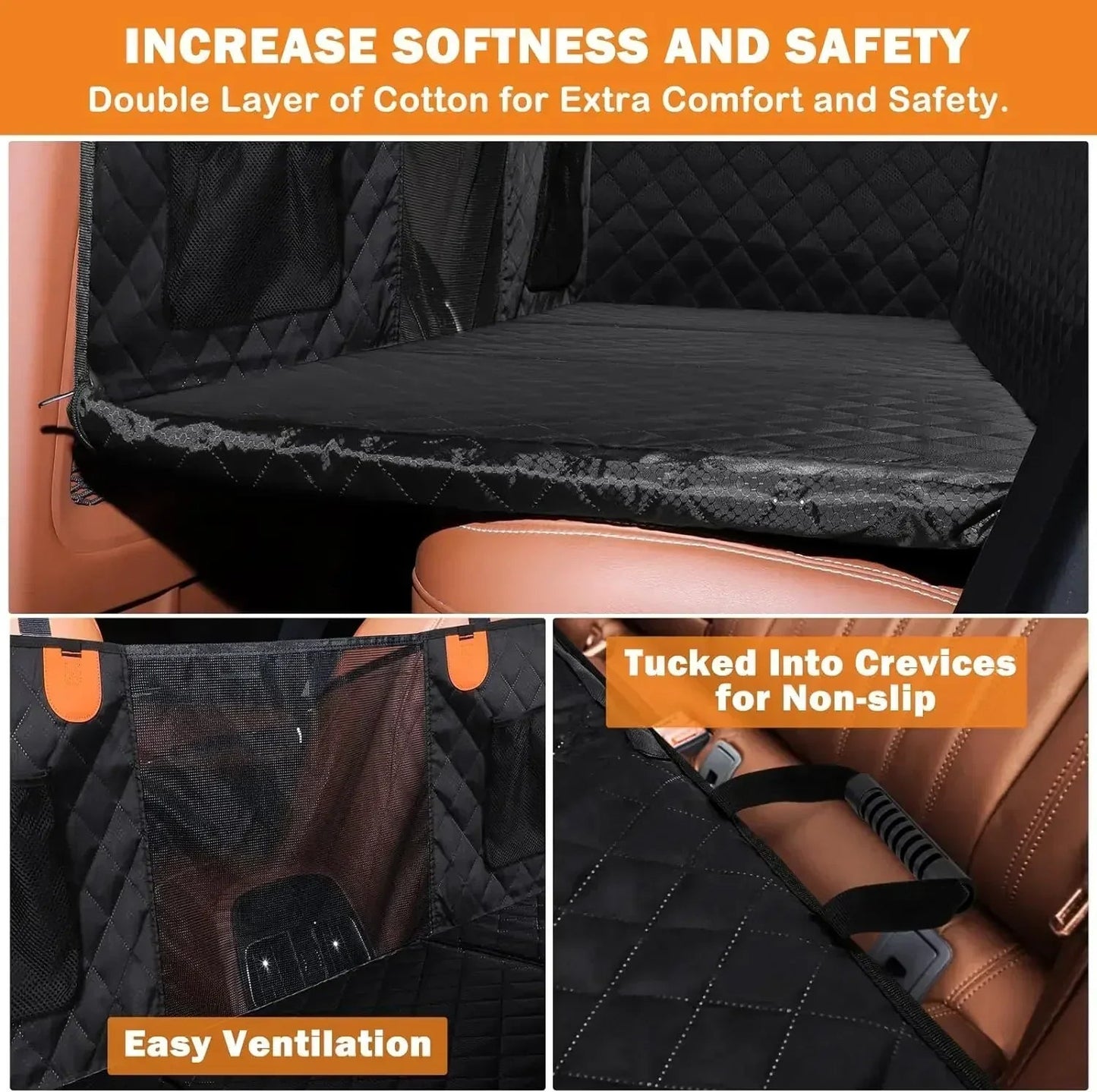 “PawGuard™ Waterproof Dog Car Seat Protector – Nonslip Travel Mat for Pets”